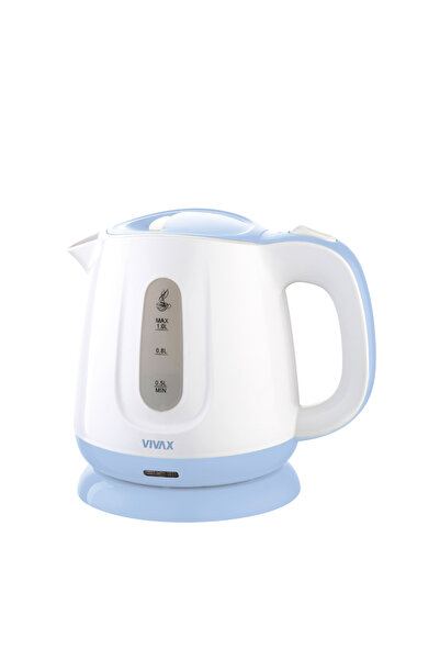 VIVAX WH-104WB kettle, 1100 W, 1 liter, limescale filter, White/Blue