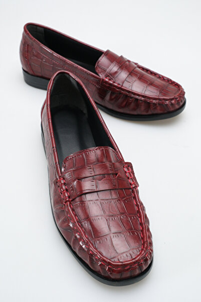 Solo Bag Loafer din piele lacuită de crocodil, confortabilă, elegantă, ortope...