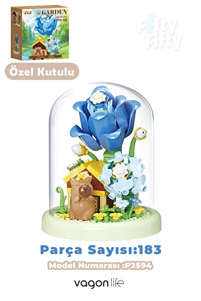 Vagonlife Panlos Yko Series Capybara Figured Tulip Model 183 Piece Toy Block ...