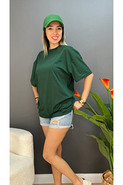 FUKATEX تيشيرت بلون سادة كبير الحجم للجنسين