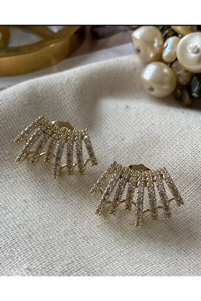 XUPING JEWELRY 14K GOLD RENK ZİRKON TAŞLI ÇOKLU GÖRÜNÜMLÜ KADIN KÜPE