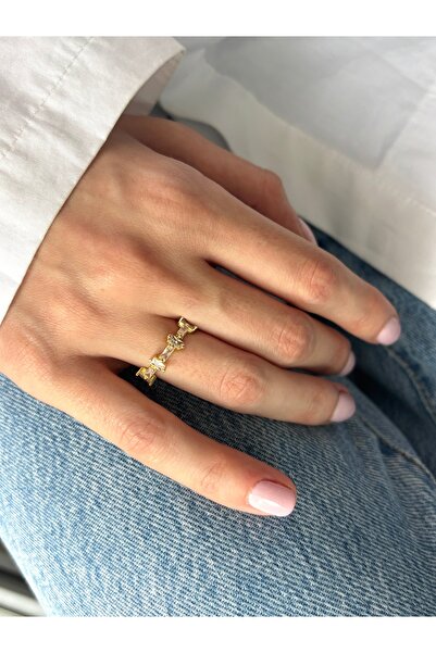 Ressia Sequential Baguette Design Adjustable Ring