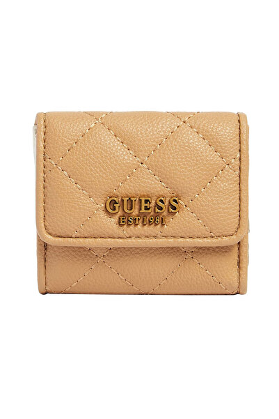 Guess Guess, Guess, Υφασμάτινο Πορτοφόλι, SWQB8558440, Μπεζ, Για Γυναικεία