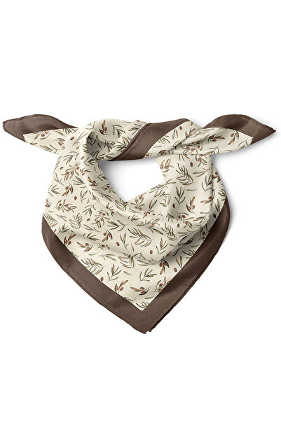 nehir eşarp Zeytin Dalı Desen Fular Bandana 50x50 Cm