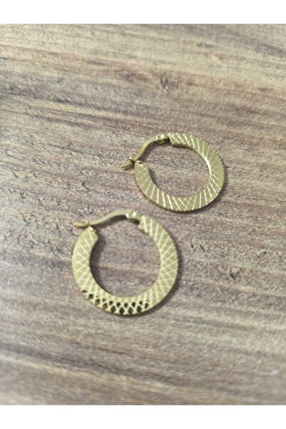 mixify أقراط دائرية منقوشة باللون الذهبي – أنيقة وعصرية