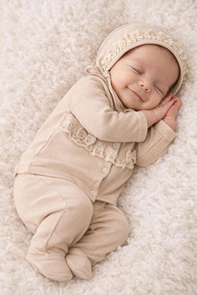 BYS BABY FASHION طقم بدلة خروج من المستشفى للفتيات حديثي الولادة مكون من 5 قط...
