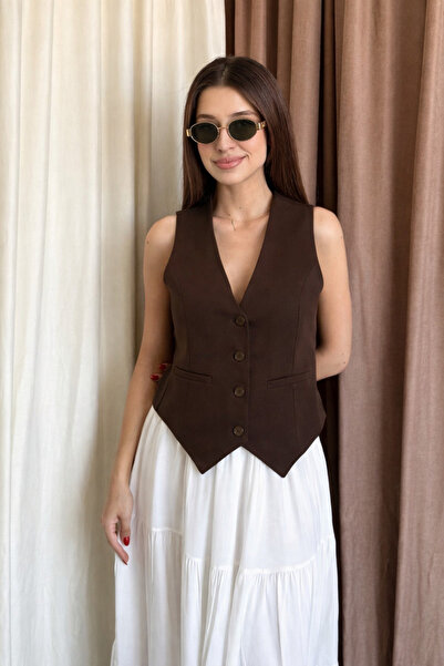 ModaPlaza Women's Back Belted Vest 6796