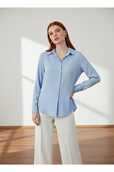 PERA MODA Long Back Tiril Tiril Viscose Women's Shirt