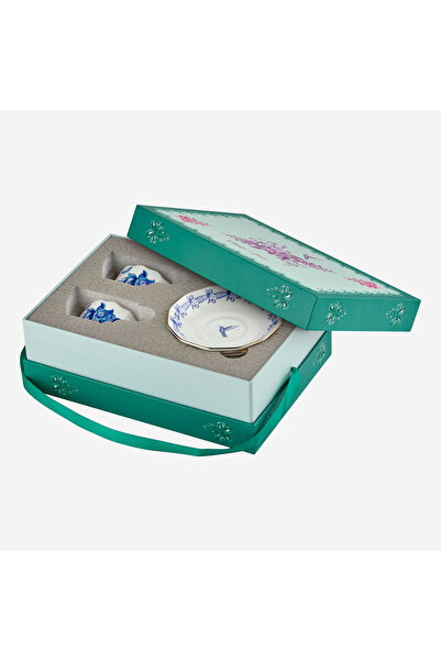 CHIARA ALESSI Primavera Mavi Porselen Kahve Fincan Seti 100 Ml