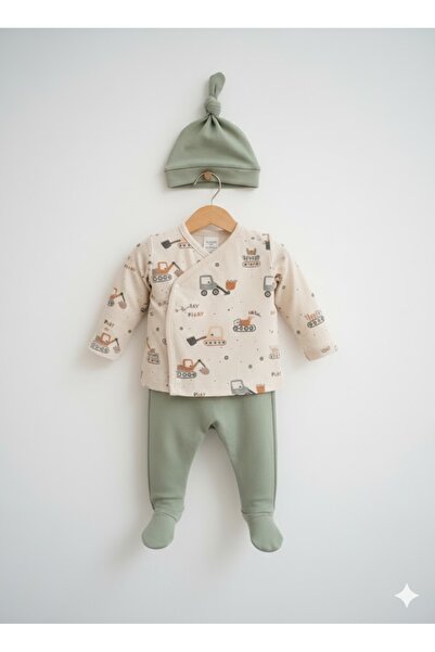 Csp Cassiope Small Tractor Printed Men's 3-Piece Baby Set