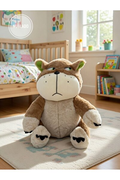 NUBLADO Angry Bad Cat Original Model Plush Cat Play and Sleep Companion Brown