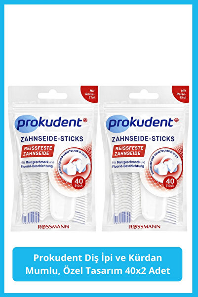 prokudent Diş İpi ve Kürdan Mumlu, Özel Tasarım 2x40 Adet