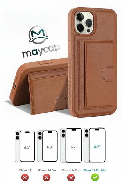 MayCap iPhone 14 Pro Max Compatible Case with Stand and Card Holder, Luxury Magnetic Functional Case for Women and Men