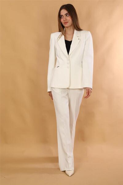 ÖNDER ÖZSOY Jacket with Collar Pockets Modern Jacket & Spanish-Cut Trousers w...