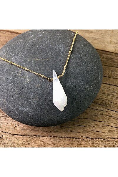 Ezera Colier cu pandantiv din cristal Piatra Lunii, Kala ❤️ Placat cu aur de 18K