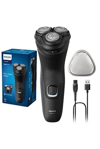Philips Aparat de ras Shaver Seria 1000 S1141/00, barbierit umed şi uscat, fa...