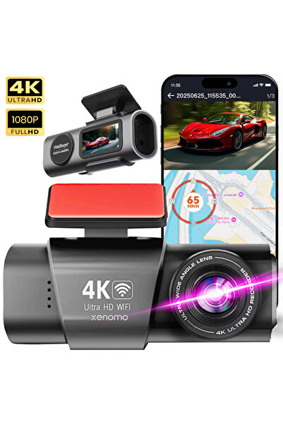xenomo Xenomo® RIDE-X car DVR camera, 4K, night vision, voice commands, 170°