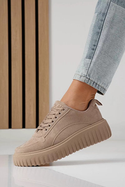 Zaira Women's khaki sneakers made of eco-leather Delia #24299 - 40