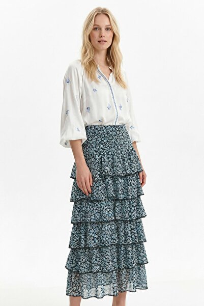 Rays 154 Desenli Kat Kat Etek Çiçek-Siyah