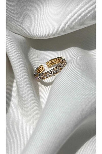 Bubbleatelier خاتم تيفني X من الفولاذ قابل للتعديل (يمكن تعديل المقاس)