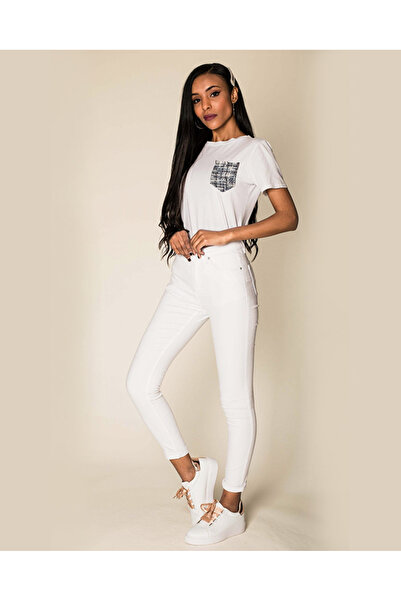 Nina Carter Women's Slim Jeans White B-P109-2