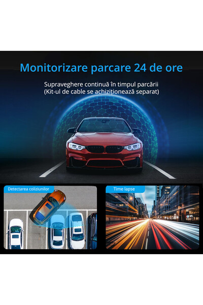 xenomo Camera auto DVR Xenomo® RIDE-X, 4K, vedere nocturna, comenzi vocale, 170°