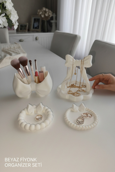 esa gaming Organizator de bijuterii pentru machiaj cu design cu fundă, set de...