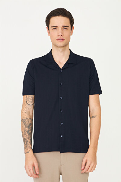 White Stone Navy Blue Shirt T-Shirt