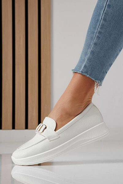 Zaira Women's casual white shoes made of eco-leather Rania #24272 - 40