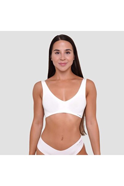 GymBeam Seamless Bra Chalk