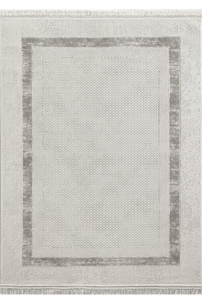 FLORA HALI Gri Milyon Point Akrilik Halı, 11 mm Hav Modern Desenli, Uzun Ömür...