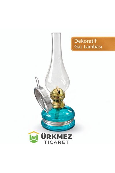 Ürkmez Ticaret mavi Klasik Gaz Lambası Büyük Boy Nostalji