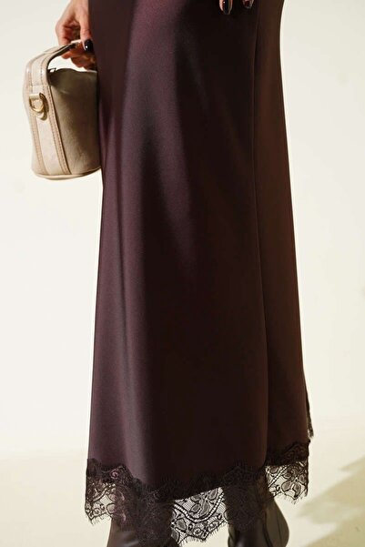 Pulli Collection Lace Detailed Satin Skirt