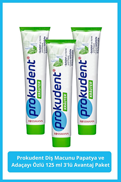 prokudent Diş Macunu Papatya ve Adaçayı Özlü 3x125 ml