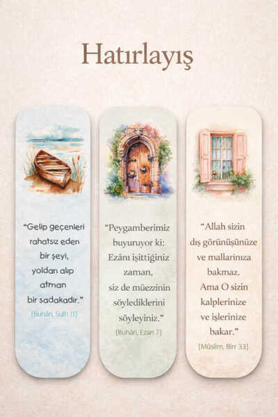 Hobbi Tasarım Hatırlayış Üçlü Ayraç Seti