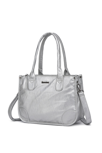 Solo Bag حقيبة كتف من الجلد الناعم متعددة الأقسام أنيقة وعصرية