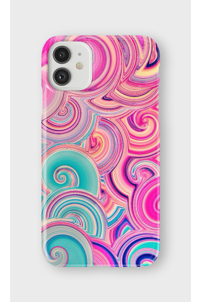 lelia حافظة هاتف شفافة مطبوعة متوافقة مع iPhone 11 |   مجموعة كولور ويف فلوكس