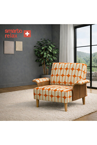 Smarto relax Ahşap İskelet Kolçaklı Tekli Modül Koltuk 80x80 – Polyester Kuma...