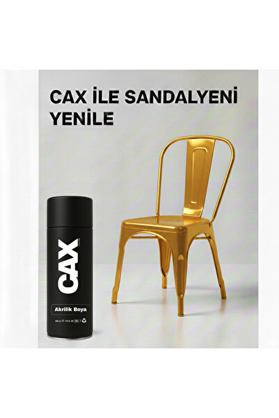 caxcolors CAX COLORS Metal Ahşap Plastik Sandalye Sprey Boya 400ml - Çizilmel...