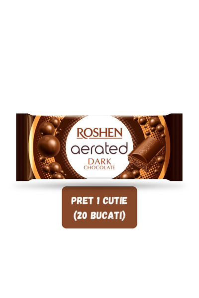 Roshen SET 20 PIECES Aerated dark chocolate "Roshen" 80g