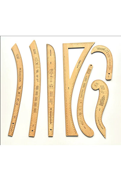 Bayar Kumaş SET FRANCEZ RIGA CULOARE FABRICAȚIUNE BUCĂTĂRĂ (7 piese) Riglă de...