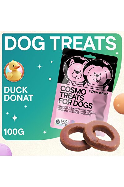 Cosmopet Cosmodog Dog Treats With Duck Donut E-Protein Hypoallergenic Dog Foo...