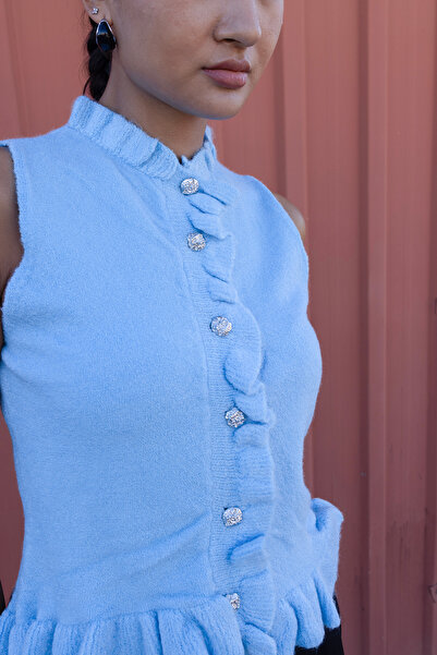 Nisan Firfirli Tri̇ko Yelek