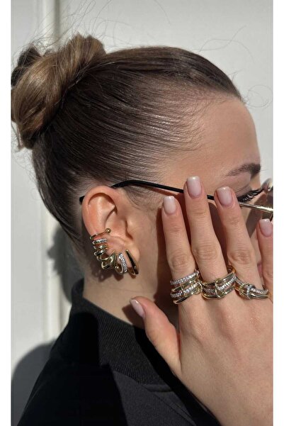 Bubbleatelier Çelik Bonny Gold Earcuff