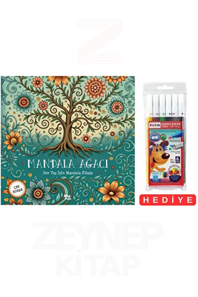 Parodi Yayınları Mandala Book for All Ages-Mandala Tree-(6-Piece Crayon Gift ...