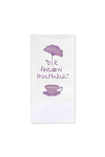 Story 33x33 سم مناديل ورقية بيضاء مطوية 1/8 مكونة من 20 قطعة بنمط ليلك "كوب ا...