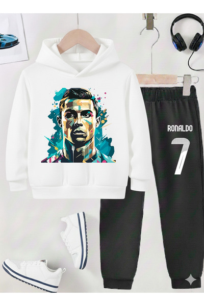 stil x RONALDO TRENIRKA ZA DEČAKE SA ŠTAMPOM, TROKOMPLET OD TROŠLAME TKANINE