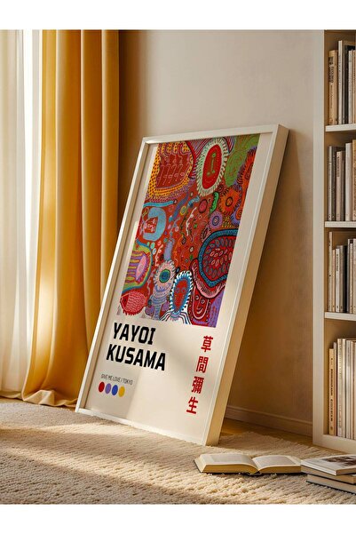 fuart.co Love Tokyo Yayoi Kusama Sanat Poster, Modern Poster, Çerçevesiz Poster