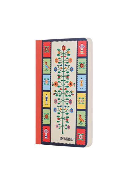 Magnetella Agenda nedatata, Pomul vietii, cotor rosu, foi albe, 10 x 14,5 cm,...