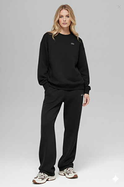 Bozz&Bozz Collection Women's Printed Yoga Tracksuit Set Round Neck Sweatshirt...